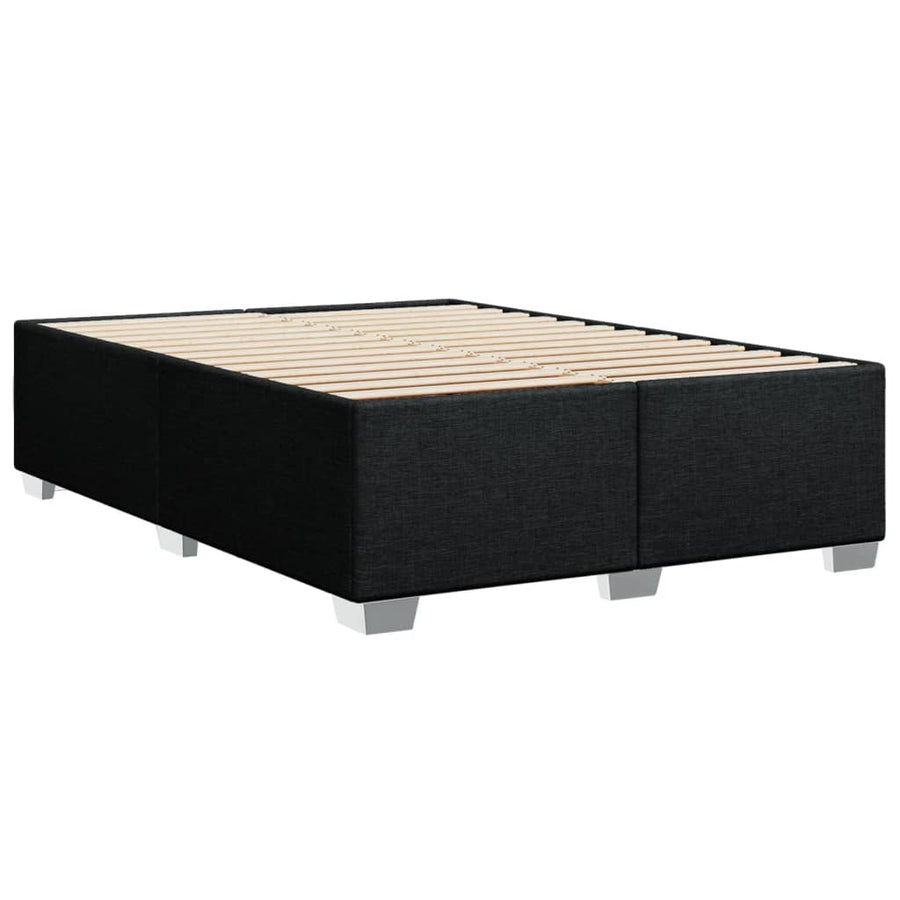 Boxspring met matras stof zwart 160x200 cm