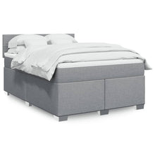 Boxspring met matras stof lichtgrijs 160x200 cm