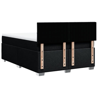 Boxspring met matras stof zwart 160x200 cm