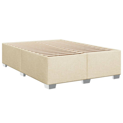 Boxspring met matras stof crèmekleurig 160x200 cm
