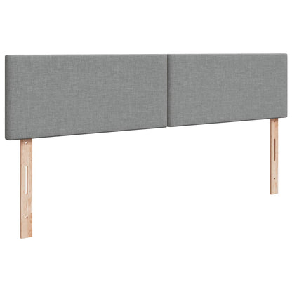 Boxspring met matras stof lichtgrijs 180x200 cm