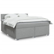 Boxspring met matras lichtgrijs 180x200 cm