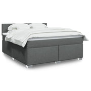 Boxspring met matras 180x200 cm donkergrijs