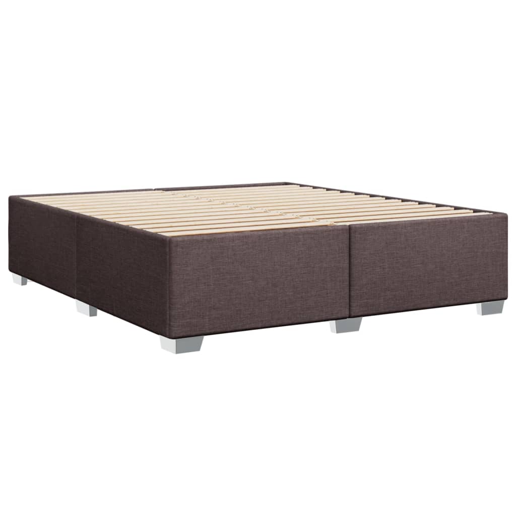 Boxspring met matras stof donkerbruin 180x200 cm