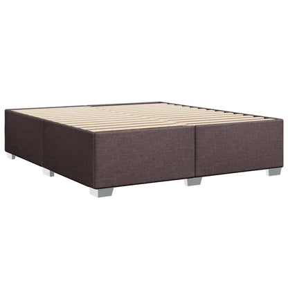 Boxspring met matras stof donkerbruin 180x200 cm