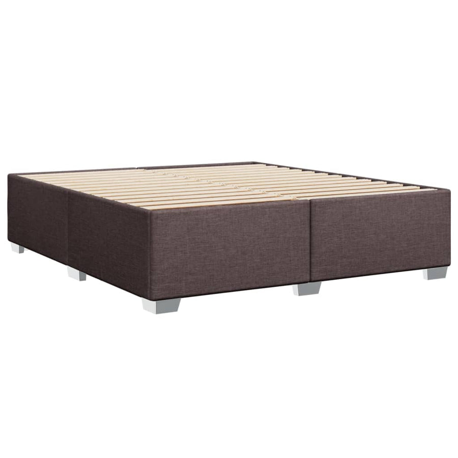 Boxspring met matras stof donkerbruin 180x200 cm