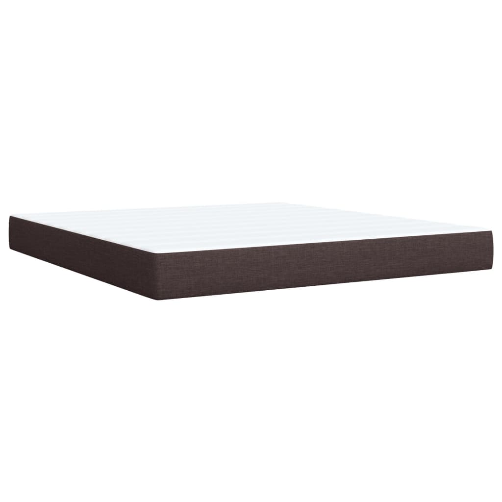 Boxspring met matras stof donkerbruin 180x200 cm