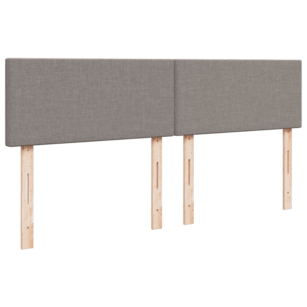 Boxspring met matras stof taupe 180x200 cm