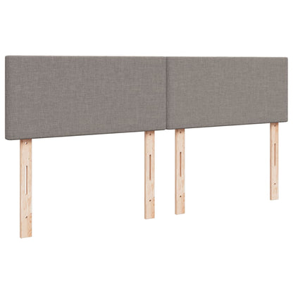 Boxspring met matras stof taupe 180x200 cm