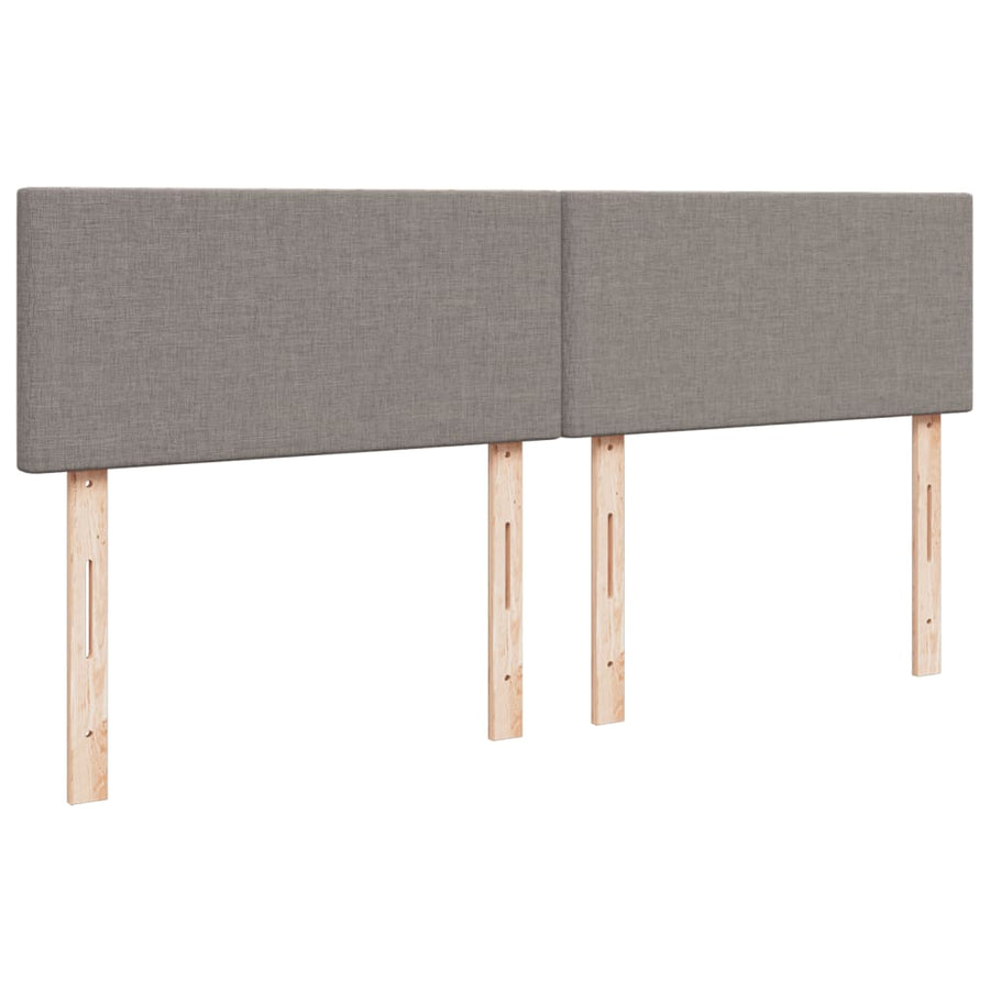 Boxspring met matras stof taupe 180x200 cm