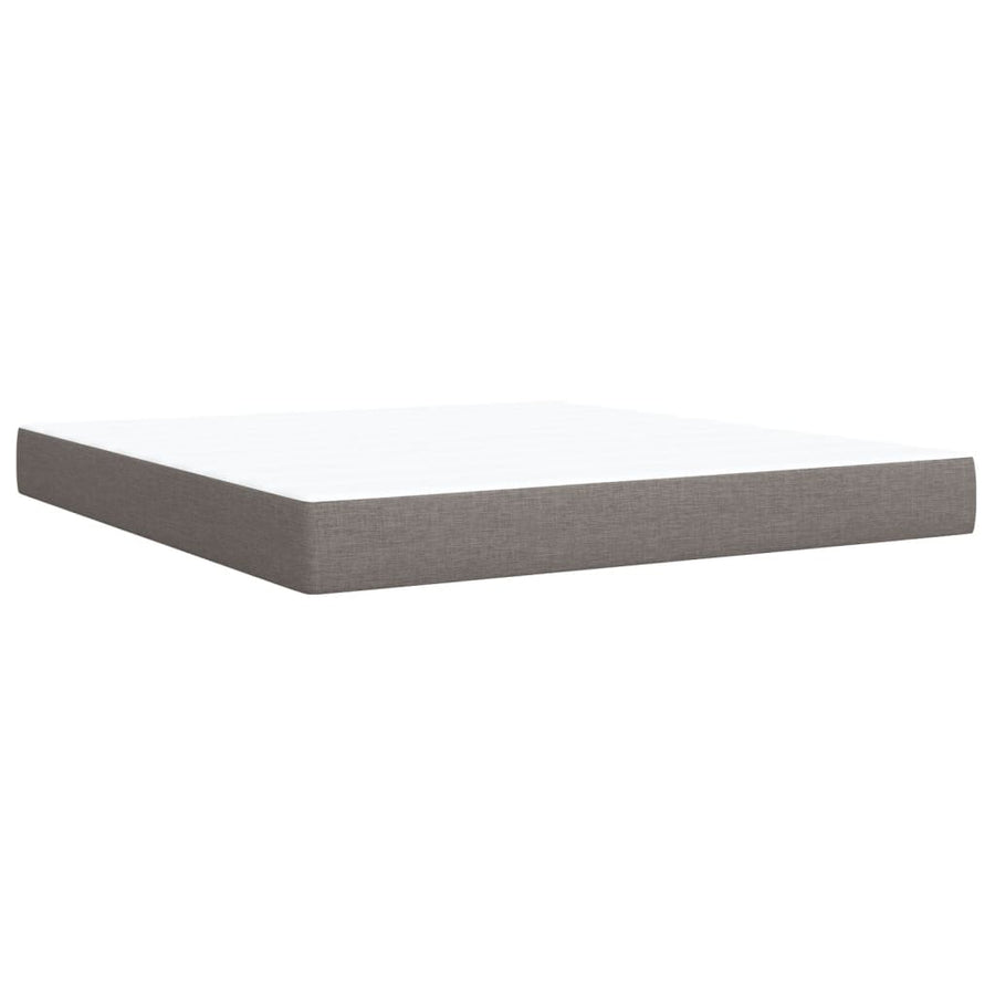 Boxspring met matras stof taupe 180x200 cm