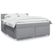 Boxspring met matras lichtgrijs 180x200 cm