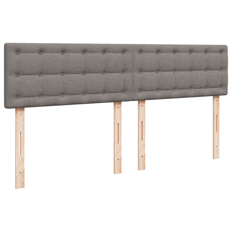 Boxspring met matras stof taupe 180x200 cm