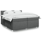 Boxspring met matras 200x200 cm donkergrijs