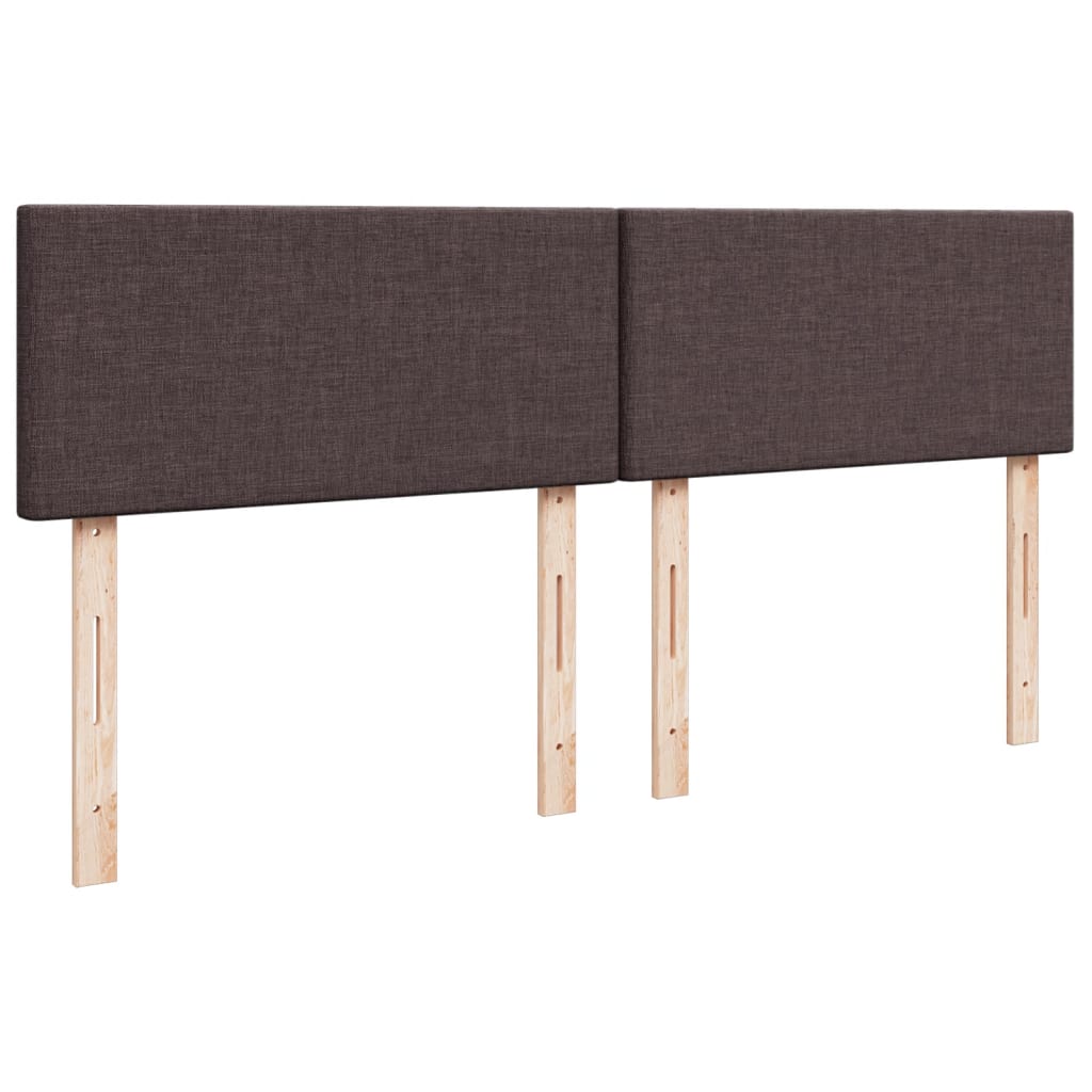Boxspring met matras stof donkerbruin 200x200 cm
