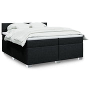 Boxspring met matras 200x200 cm zwart