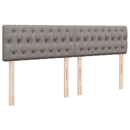 Boxspring met matras stof taupe 200x200 cm