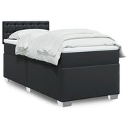 Boxspring met matras 80x200 cm kunstleer zwart