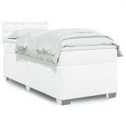 Boxspring met matras 80x200 cm wit kunstleer