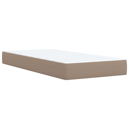 Boxspring met matras kunstleer cappuccinokleurig 80x200 cm