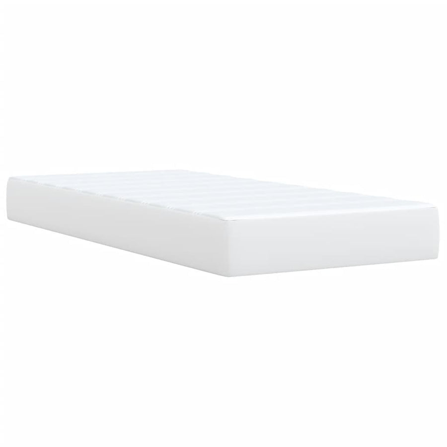 Boxspring met matras kunstleer wit 100x200 cm