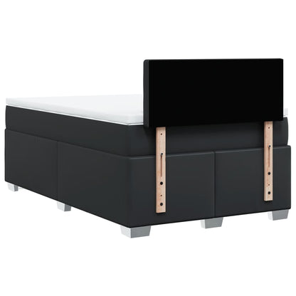 Boxspring met matras kunstleer zwart 120x190 cm