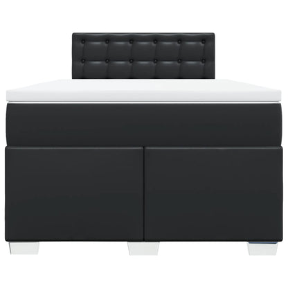 Boxspring met matras kunstleer zwart 120x190 cm