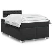 Boxspring met matras 120x200 cm kunstleer zwart