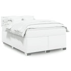 Boxspring met matras 140x190 cm kunstleer wit