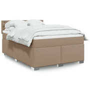 Boxspring 140x190 cm cappuccinokleurig kunstleer