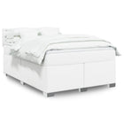 Boxspring met matras 140x200 cm wit kunstleer