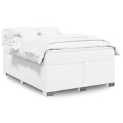 Boxspring met matras 140x200 cm wit kunstleer