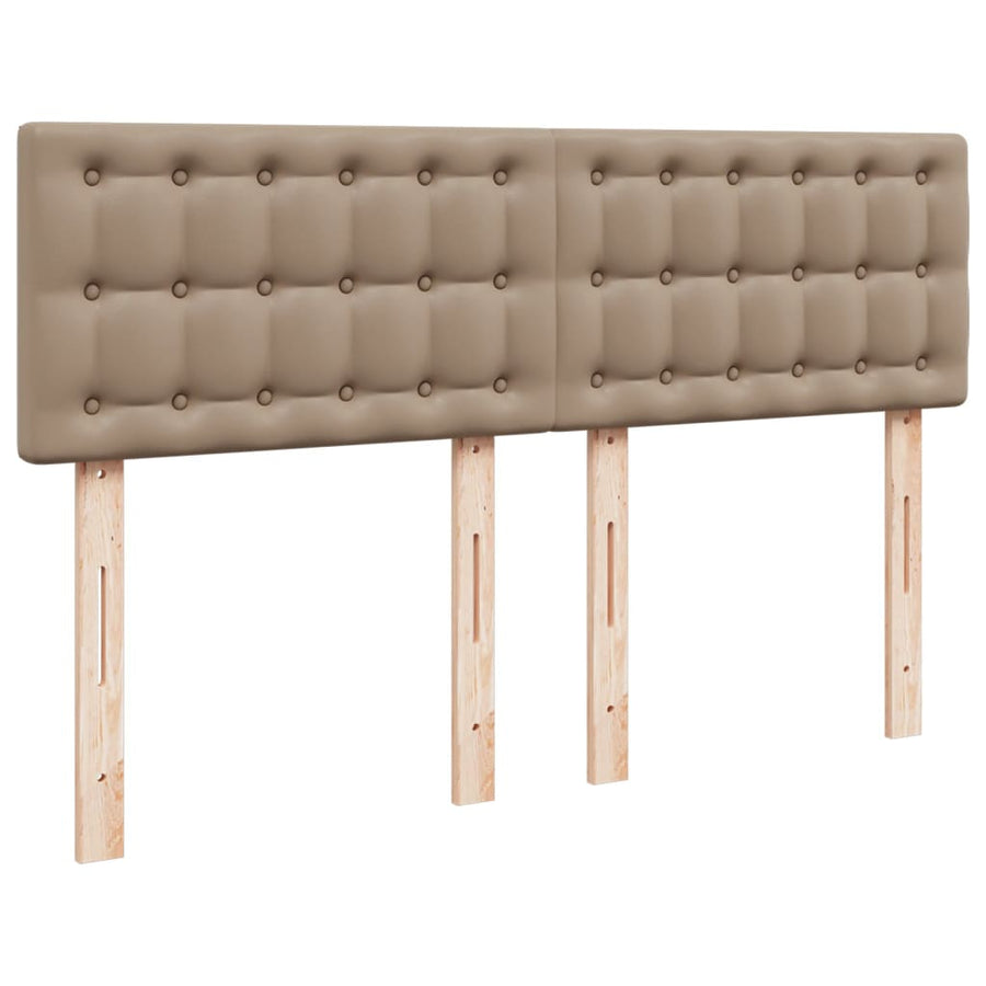 Boxspring met matras kunstleer cappuccinokleurig 160x200 cm