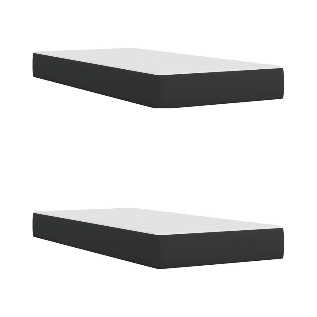 Boxspring met matras kunstleer zwart 200x200 cm