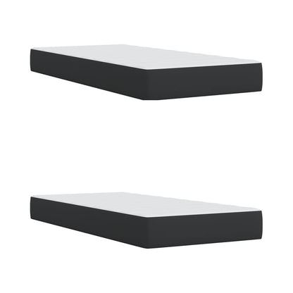 Boxspring met matras kunstleer zwart 200x200 cm
