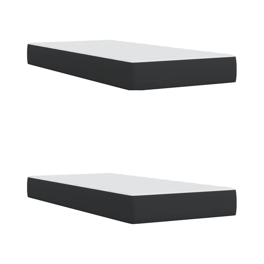 Boxspring met matras kunstleer zwart 200x200 cm