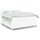 Boxspring met matras 200x200 cm kunstleer wit