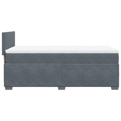 Boxspring met matras fluweel donkergrijs 80x200 cm