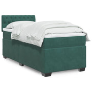 Boxspring 90x200 cm fluweel donkergroen