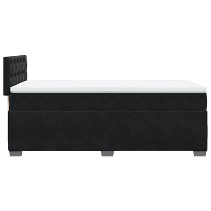 Boxspring met matras fluweel zwart 100x200 cm