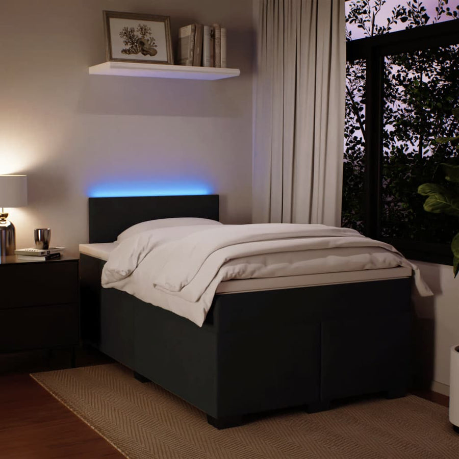 Boxspring met matras fluweel zwart 120x190 cm