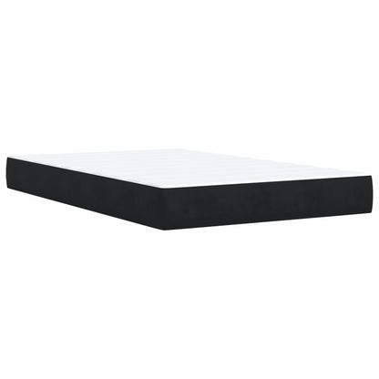 Boxspring met matras fluweel zwart 120x190 cm