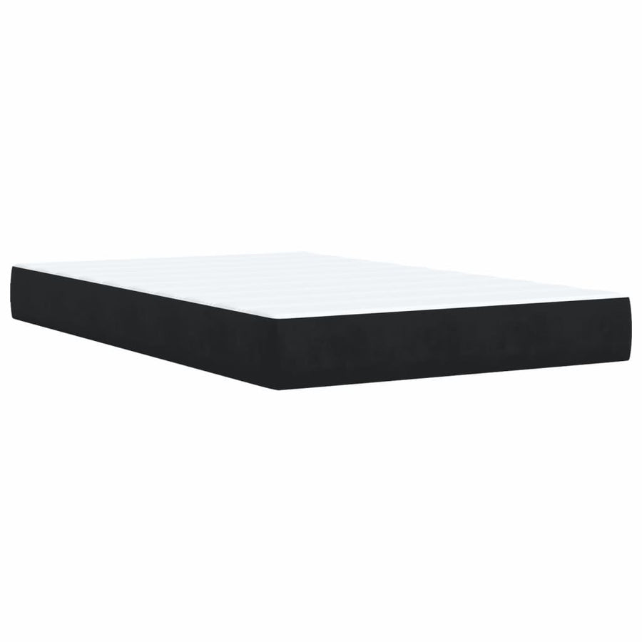 Boxspring met matras fluweel zwart 120x190 cm