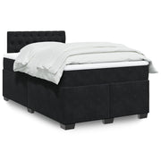 Boxspring 120x190 cm fluweel zwart met pocketveringmatras