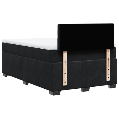 Boxspring met matras fluweel zwart 120x190 cm