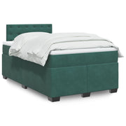 Boxspring met matras 120x190 cm fluweel donkergroen