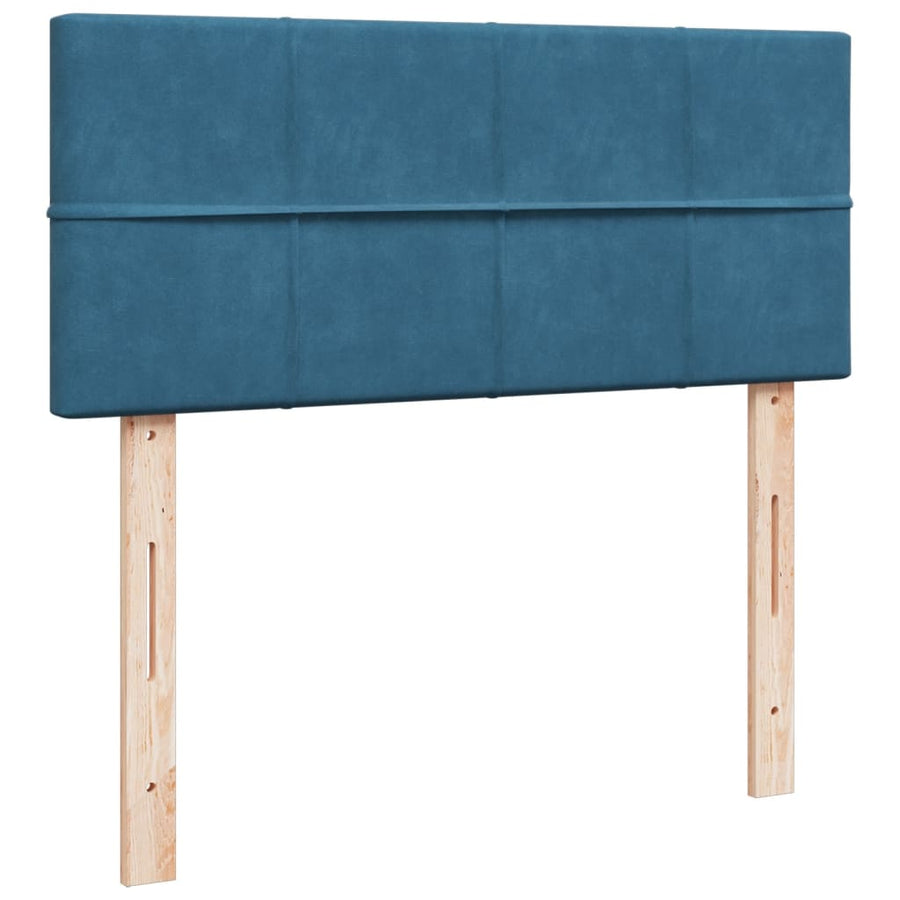 Boxspring met matras fluweel blauw 120x200 cm
