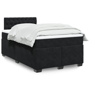 Boxspring met matras 120x200 cm zwart fluweel