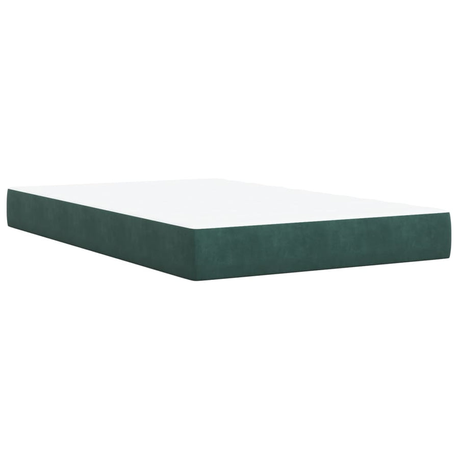 Boxspring met matras fluweel donkergroen 120x200 cm