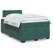 Boxspring met matras 120x200 cm donkergroen fluweel